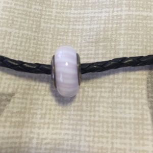 Pink glass Pandora Charm