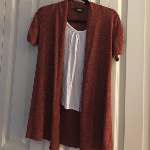 A. Byer  cardigan style shirt with built in tank