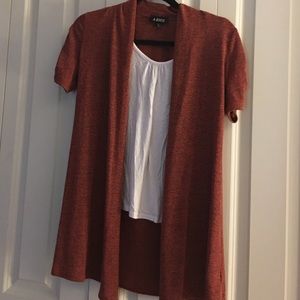 A. Byer  cardigan style shirt with built in tank