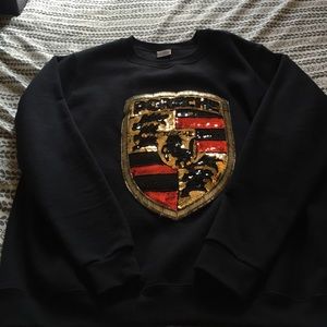 Large Porsche beaded sweatshirt