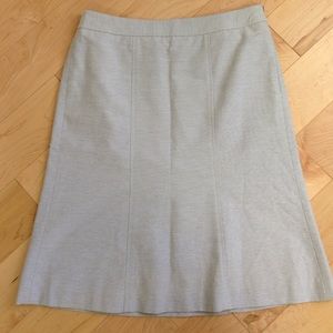 LOFT mini stripe trumpet skirt
