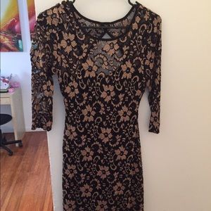Black and gold Lacey dress