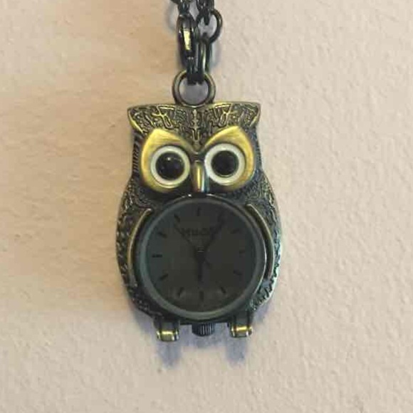 Owl Clock Necklace