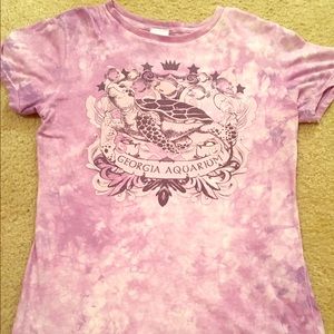 Georgia Aquarium Purple faded tye die shirt