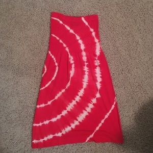 Strapless swim cover up dress