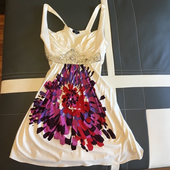 Beautiful Sky dress with crystal detail