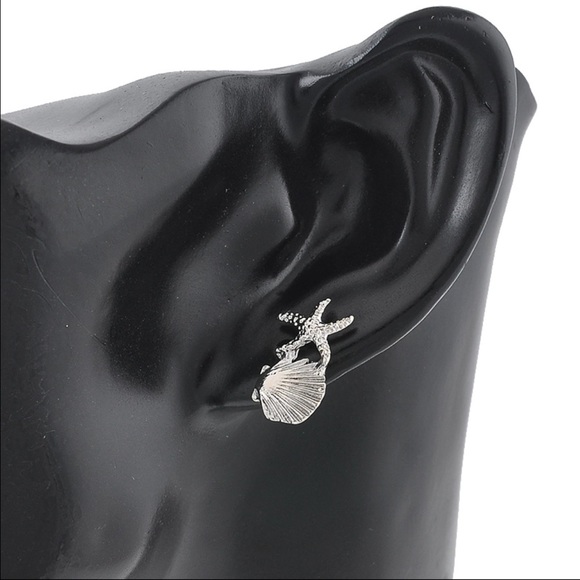 (i3) Starfish & Shell Earrings - Picture 2 of 2