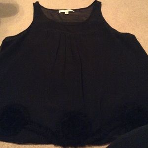 Lauren Conrad LC black sheer tank.