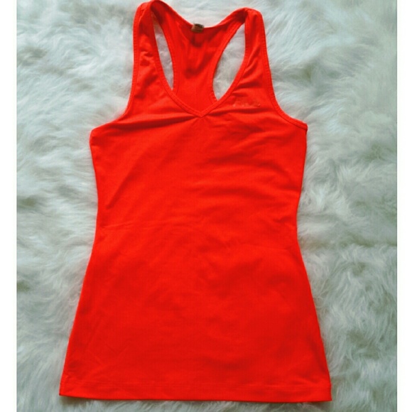 Neon Orange FILA Racerback Workout Top