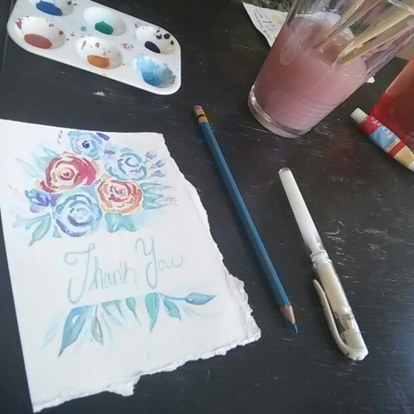 Hand painted thank you note for every order ❤ - Picture 2 of 2