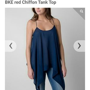 Blue 'BKE Red' Chiffon top