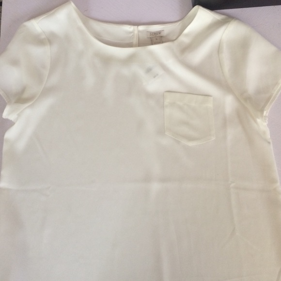 J Crew Ivory short sleeve blouse