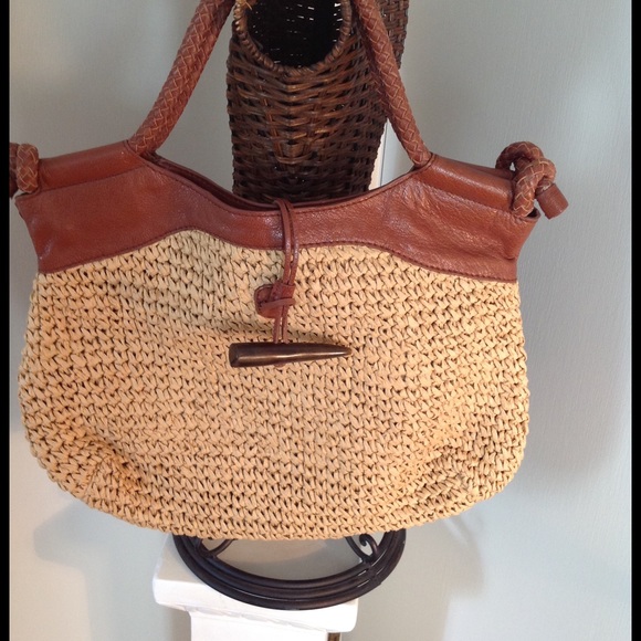 Foley + Corinna Handbags - Woven Jute Bag with Leather Trim