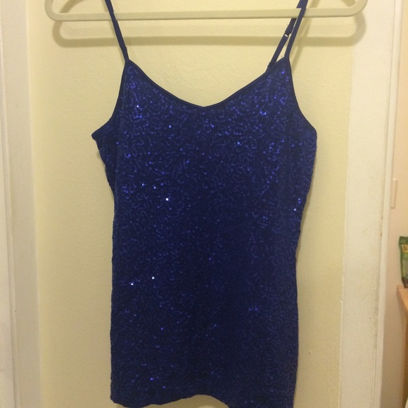 Express | Sparkly Blue sequin camisole