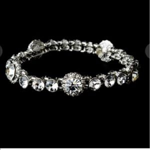 Silver crystal stretch bracelet. Brand new