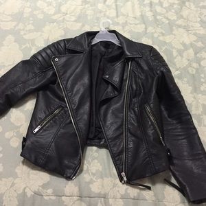Black leather jacket