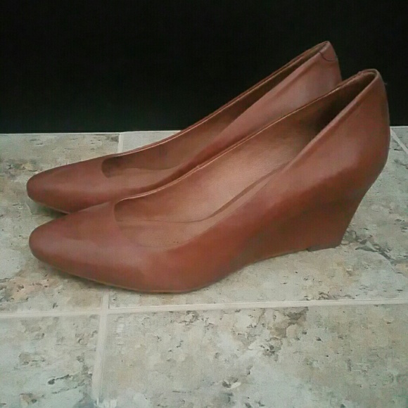 Almost new Corso Como leather wedges