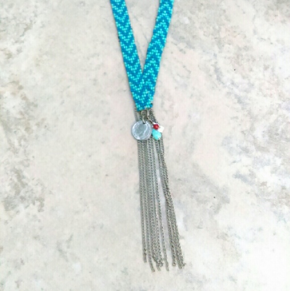 Chan Luu Designer Turquoise Seeds Beaded Necklace - Picture 2 of 4