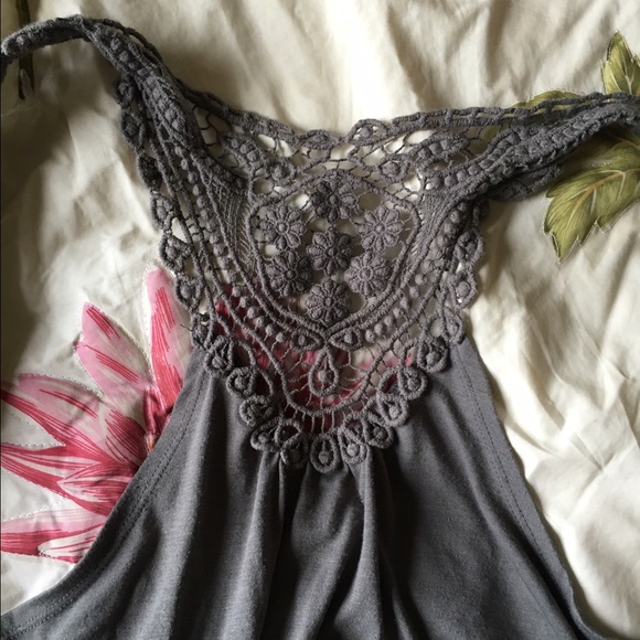 Light lace gray vest
