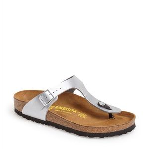 Birkenstock-Gizeh in silver size 38