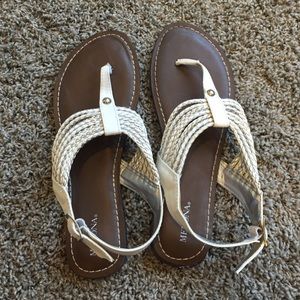 Merona Sandals white and silver