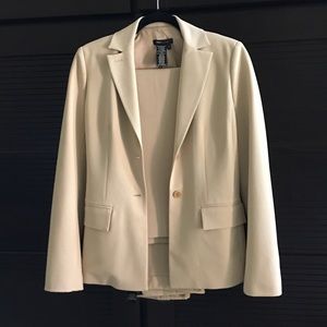 BCBG tan suit