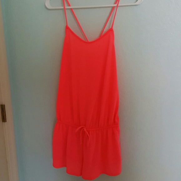 Neon pink Romper
