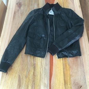 vegan leather jacket with 100% leather lining