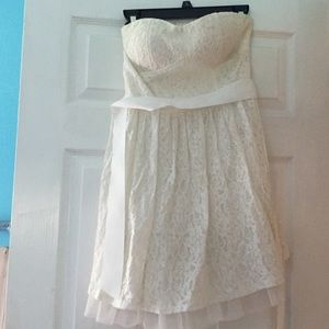 Lace strapless dress