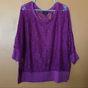Purple lace sweatshirt