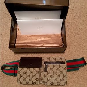 Gucci Ebony/Beige Belt Bag