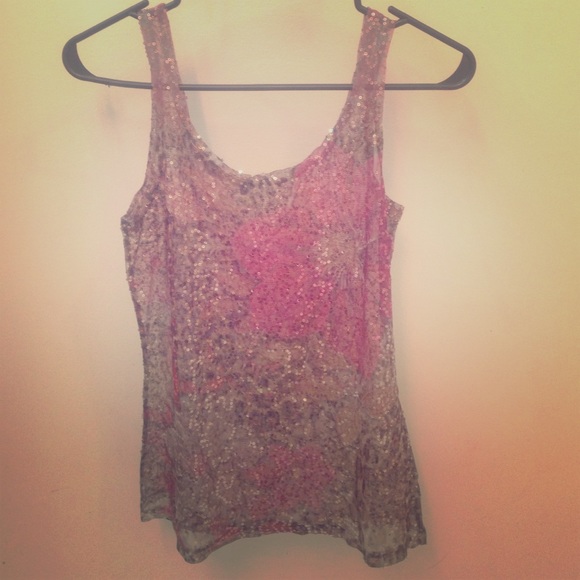 Sparkly going-out tank top