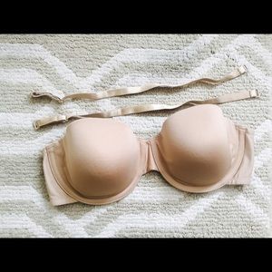 Nude strapless bra
