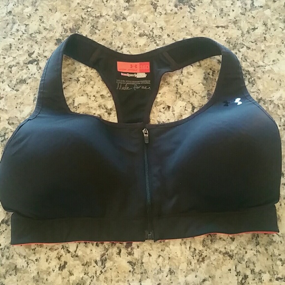 Under Armour barely used sports bra, front zip