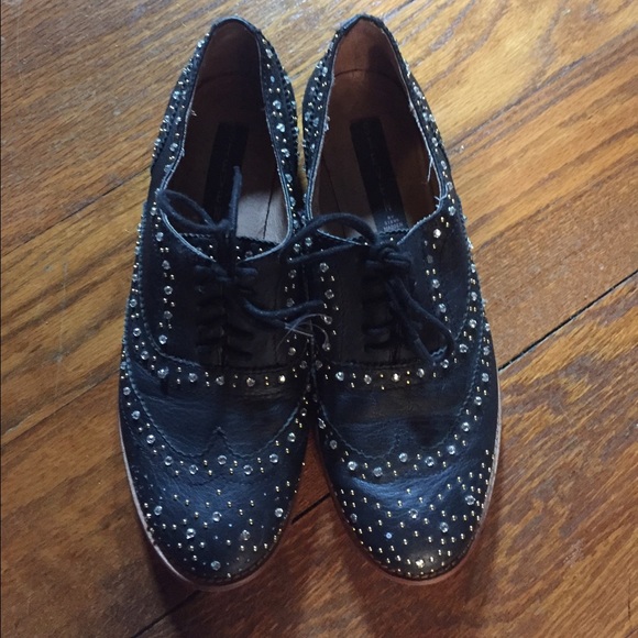 Steven by Steven Madden black jeweled shoes