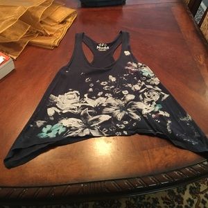 Mudd tank top navy blue with floral