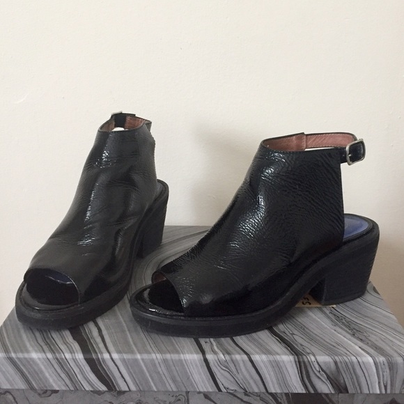 Jeffrey Campbell Patent Chunky Sling Back