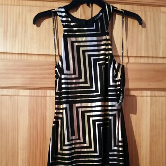 Silver and gold shiny dress NWT