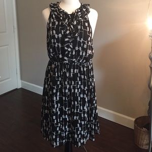 Merona black and white dress