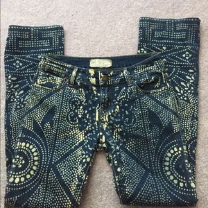 Free People Printed Jeans