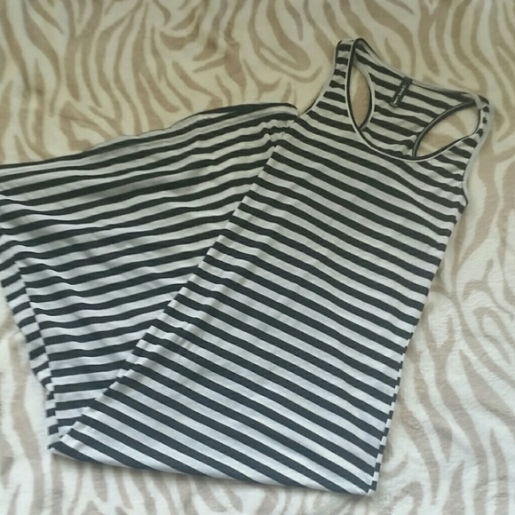 Black & White Striped Maxi