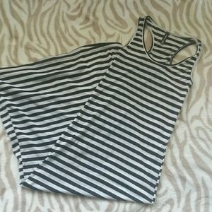 Black & White Striped Maxi