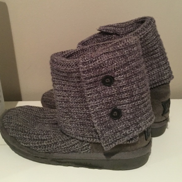 Gray size 3 kids crochet uggs