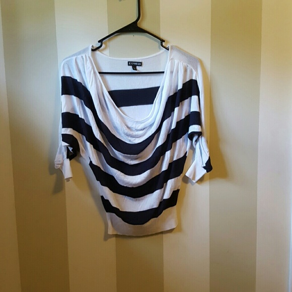 Express striped light weight sweater