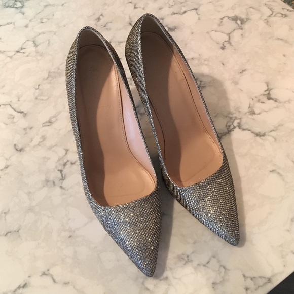 J. Crew Elsie Woven Metallic Pumps Size 8 EUC