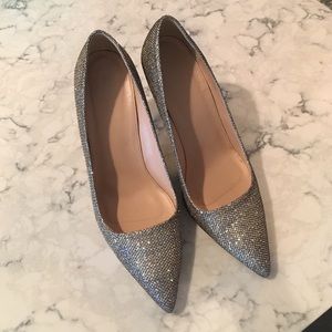 J. Crew Elsie Woven Metallic Pumps Size 8 EUC