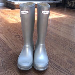 Kids silver hunter boots
