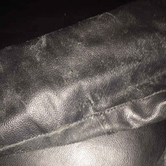 Childs Distressed Leather Motorcycle Jacket - Picture 3 of 5