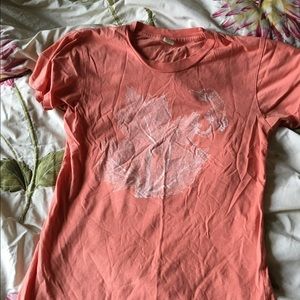 Screen printed seahorse tee