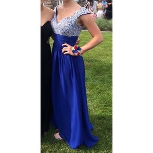 Navy blue prom dress